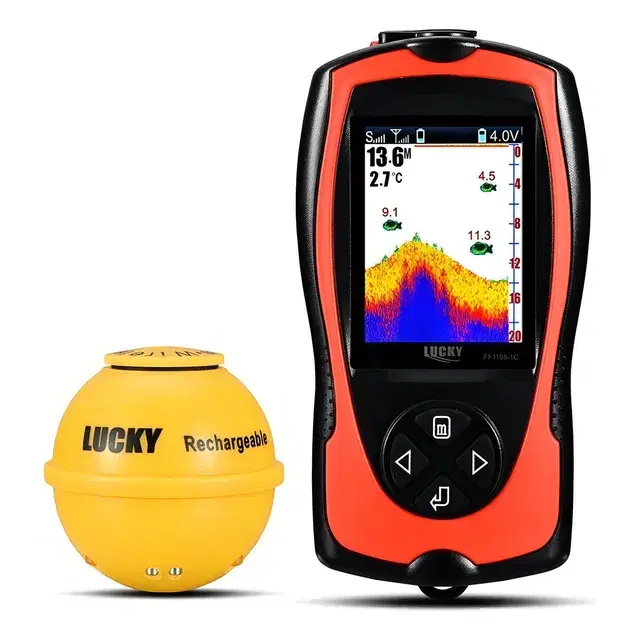 Sonar sem fio portátil com tela colorida fish finder