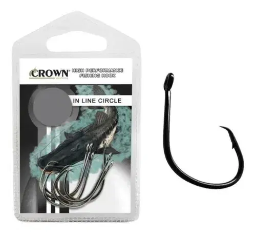 Anzol Crown In Line Circle Hook Black