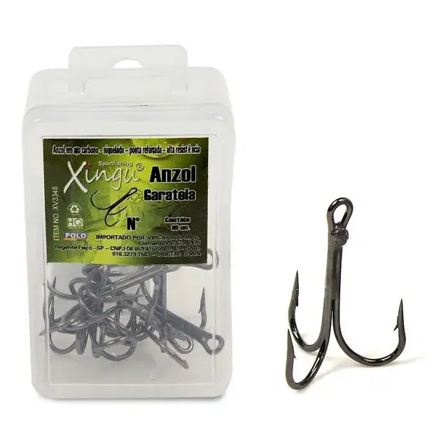 Garatéia Xingu Black 3X em aço carbono com 25 peças