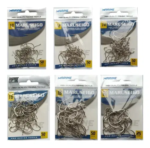 Kit Fisgador com anzóis papa terra para pesca de praia