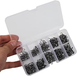 Sougayilang Kit Anzóis de Aço Carbono com Caixa