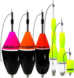 JR Pesca Kit Combo 6 Boias Cevadeiras e Torpedos