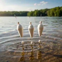 Genérica Kit 3 Boias Pão com Chicote e Anzol