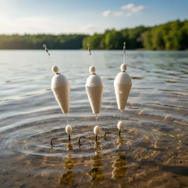 Genérica Kit 3 Boias Pão com Chicote e Anzol