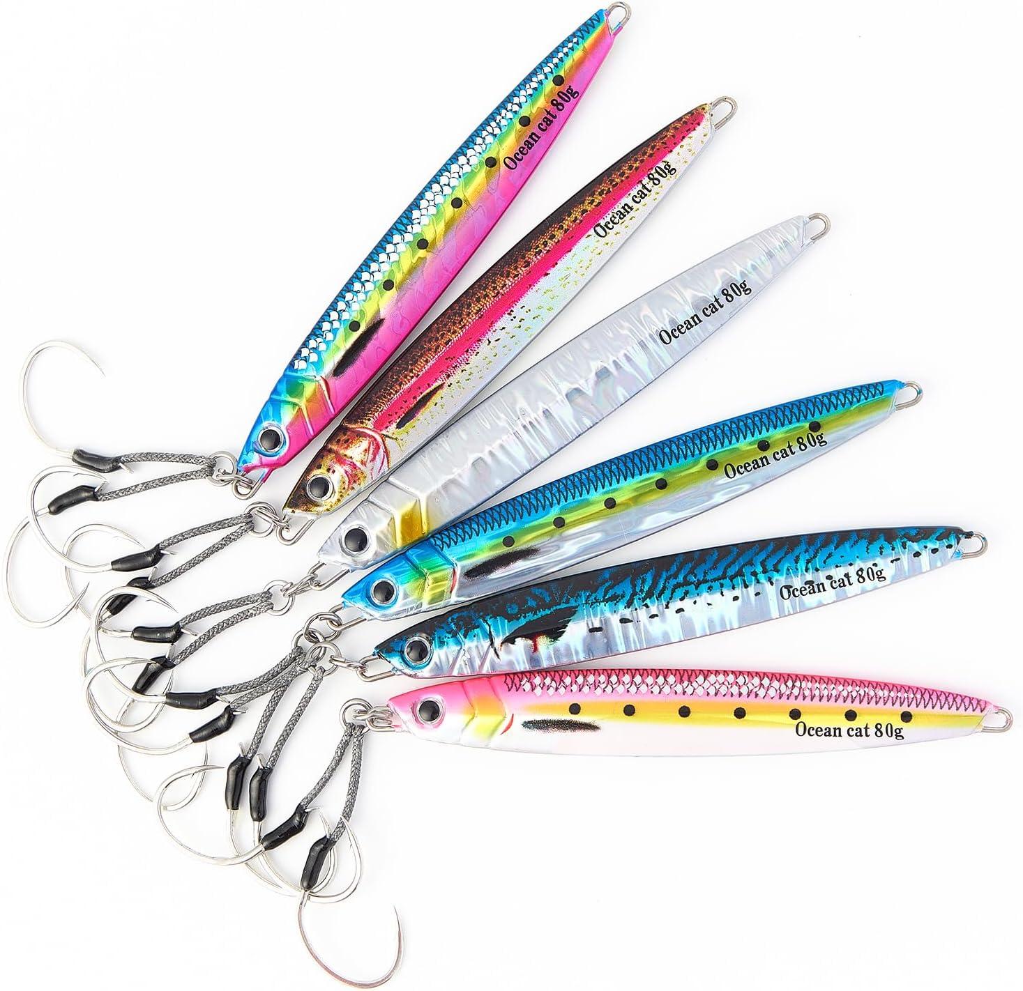 OCEAN CAT Slow Pitch Jig Flat Fall 60g para água salgada