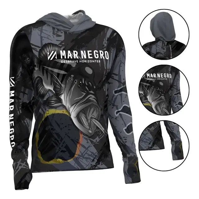 Camisa de pesca Mar Negro X Protection Tucunaré com proteção UV