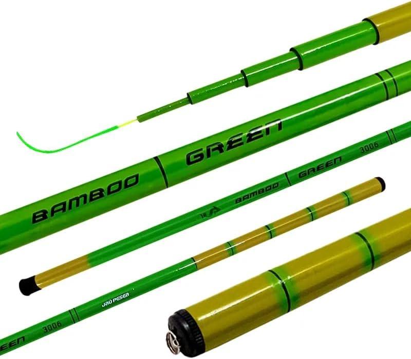 Foto da Vara Jaú Pesca Bamboo Strong Green telescópica