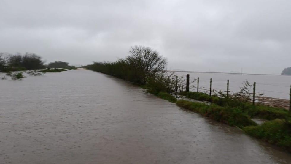 Pescador em área de várzea alagada