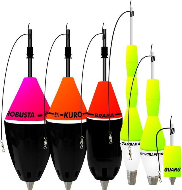 JR Pesca Kit Combo 6 Boias Cevadeiras e Torpedos