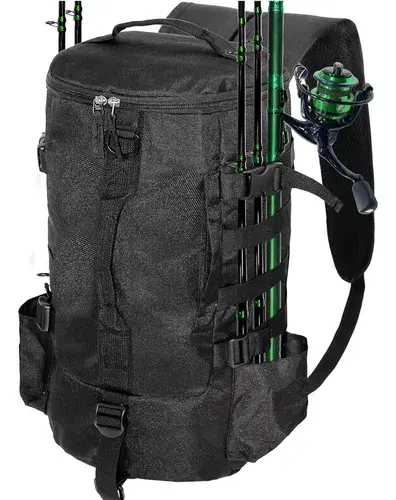 Genérico Mochila de Pesca com Suporte para Equipamentos