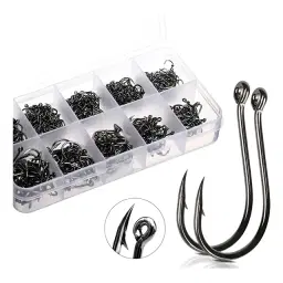 Genérico Kit 600 Anzóis Aço Carbono #3 ao #12