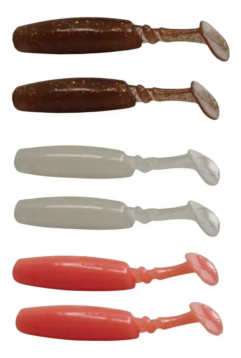 Kit 6 Iscas Mini Paddle 6cm Shad Soft Bait Chumbada Oficial