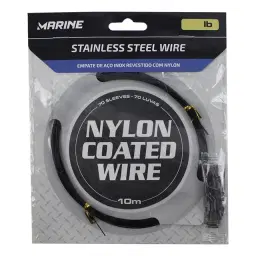 Marine Sports Cabo de Aço Inox 200lbs 10m Preto