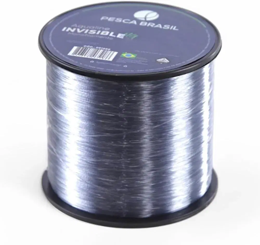Carretel de linha monofilamento Pesca Brasil Aqualine Invisible transparente