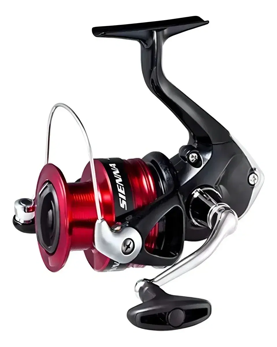 Molinete Shimano Sienna FG 2500 preto com detalhes dourados