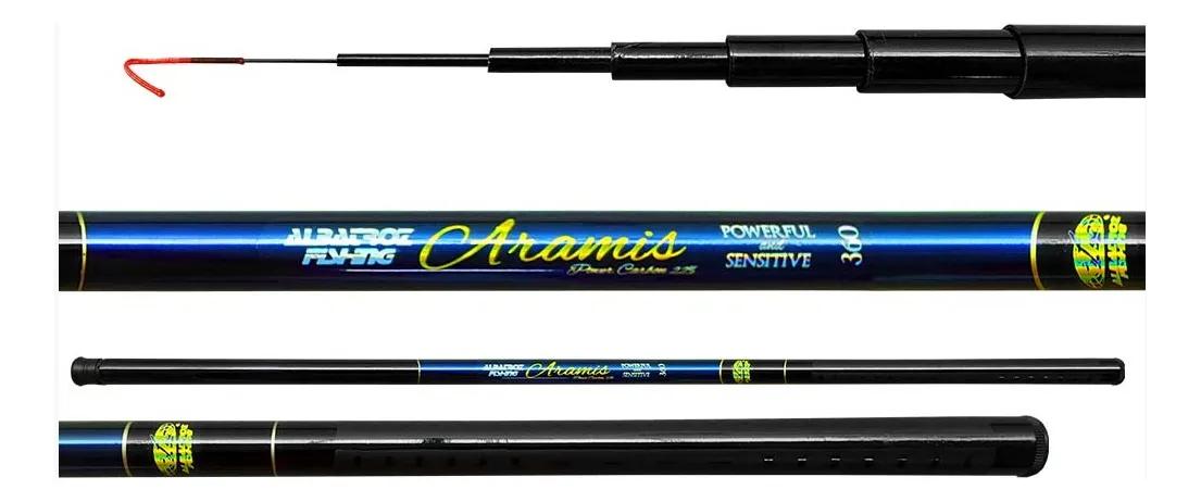 Vara Albatroz Aramis Telescópica 4m fibra de vidro e carbono