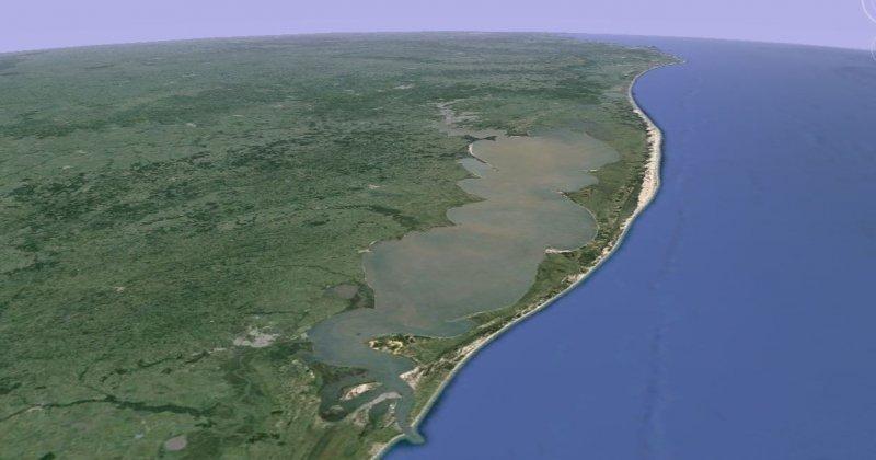 Molhes da Barra em Rio Grande da Lagoa dos Patos em Rio Grande