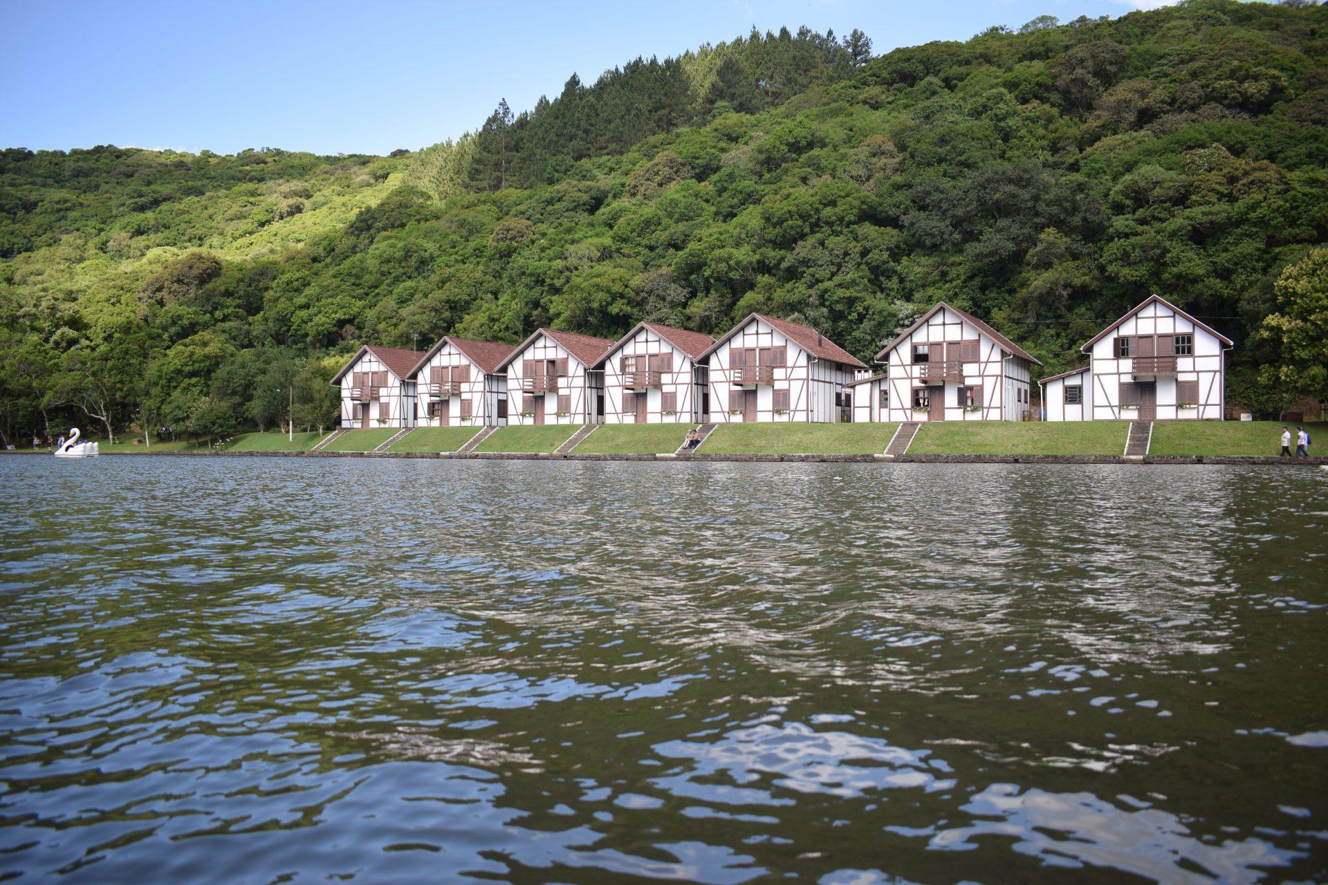 Vista da Lagoa da Harmonia em Teutônia, Rio Grande do Sul