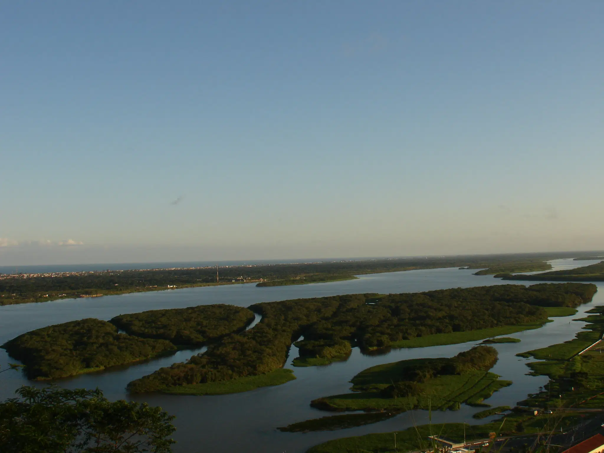 Rio Ribeira de Iguape cercado por mata