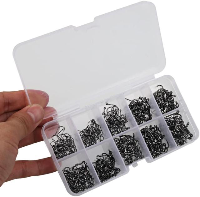 Sougayilang Kit Anzóis de Aço Carbono com Caixa